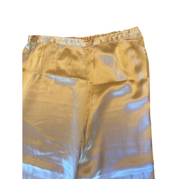 Womens M/M 100% Silk Pajama Pants In Peachy Pink - Picture 2 of 4